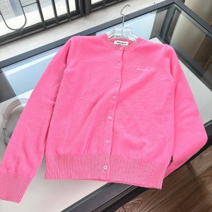 MIUMIU 미우미우 레터 인레이 산양모 니트 가디건 의류