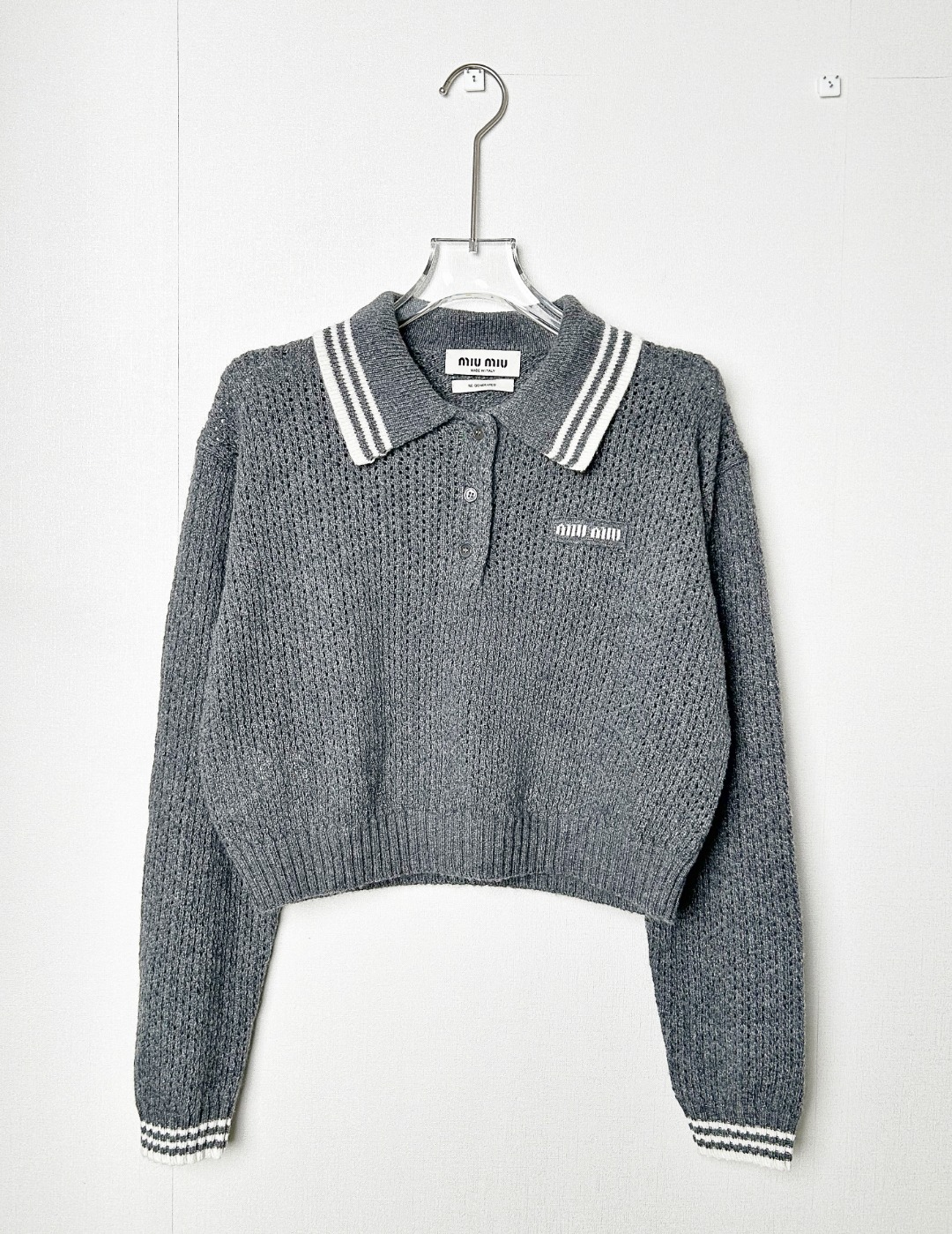 MIUMIU 미우미우 아카데미풍 폴로넥 울 니트 의류