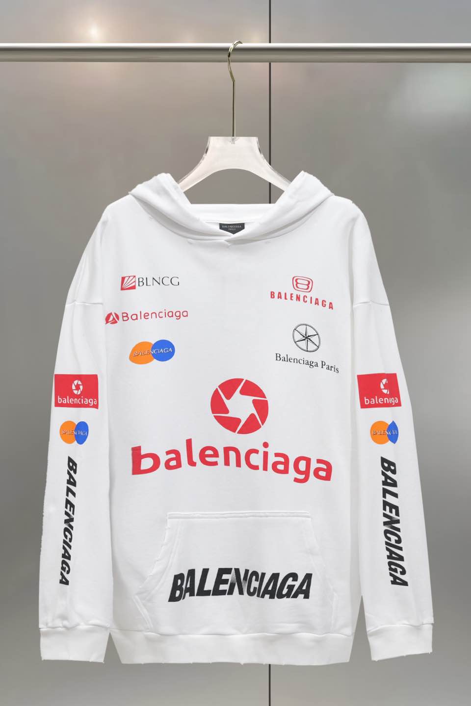 Balenciaga 발렌시아가 풀로고 프린트 후드티 티셔츠 의류