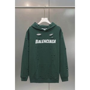 Balenciaga 발렌시아가 아트 프린트 더블 레이어 디스트로이드 후드티 의류