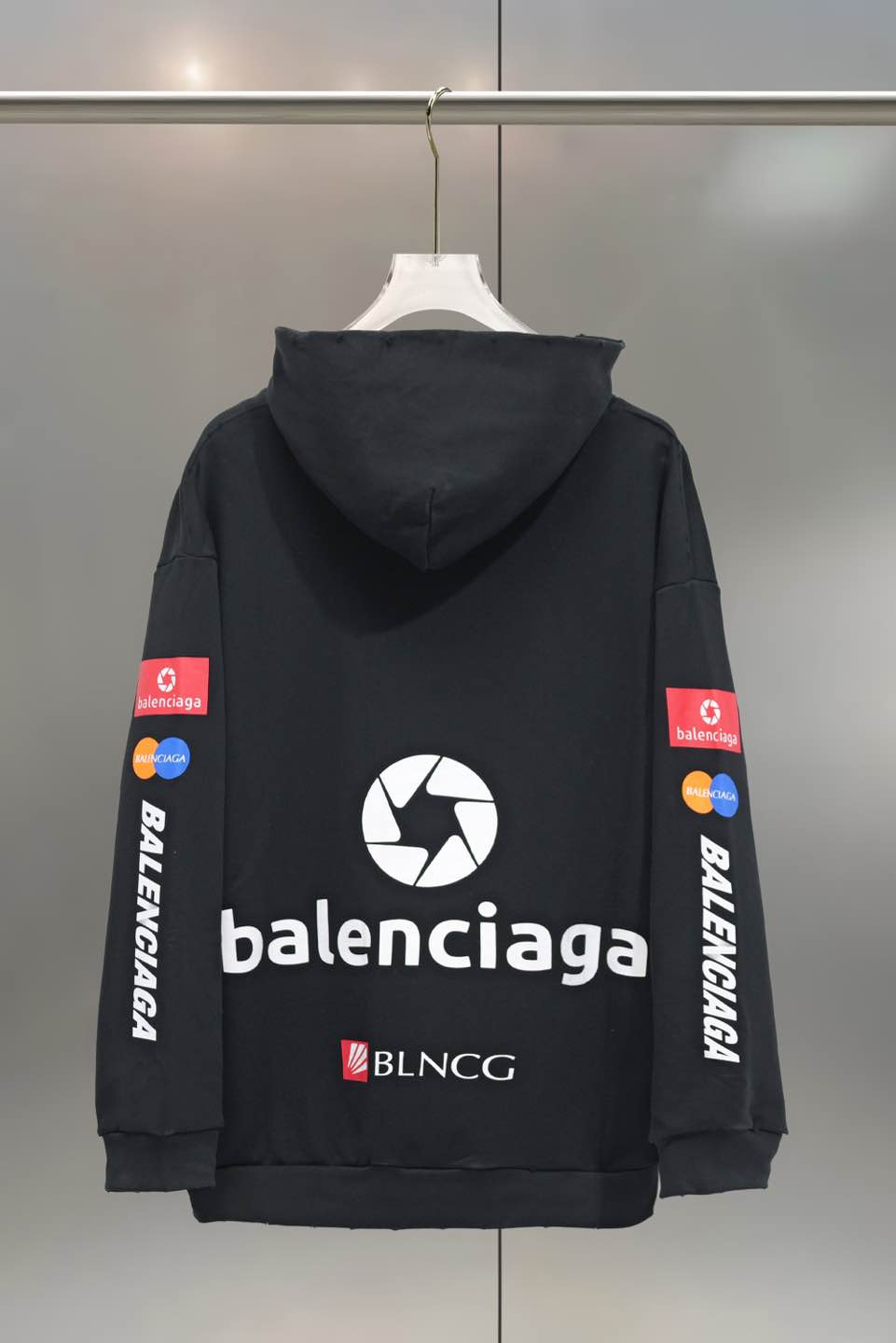 Balenciaga 발렌시아가 풀로고 프린트 후드티 티셔츠 의류