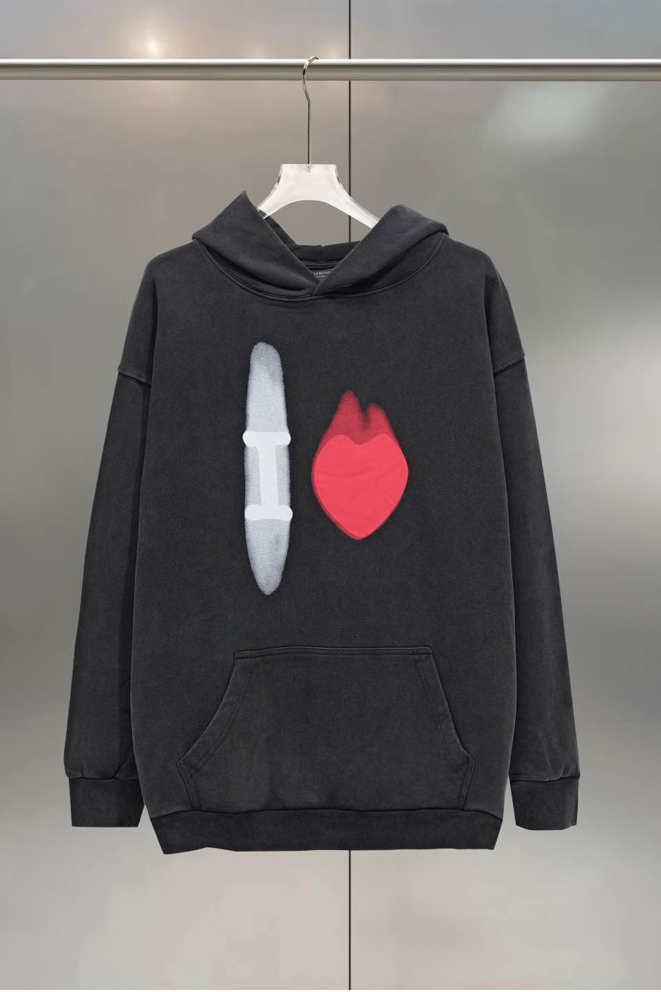 Balenciaga “520 하트” 발렌시아가 워시드 후드티 의류