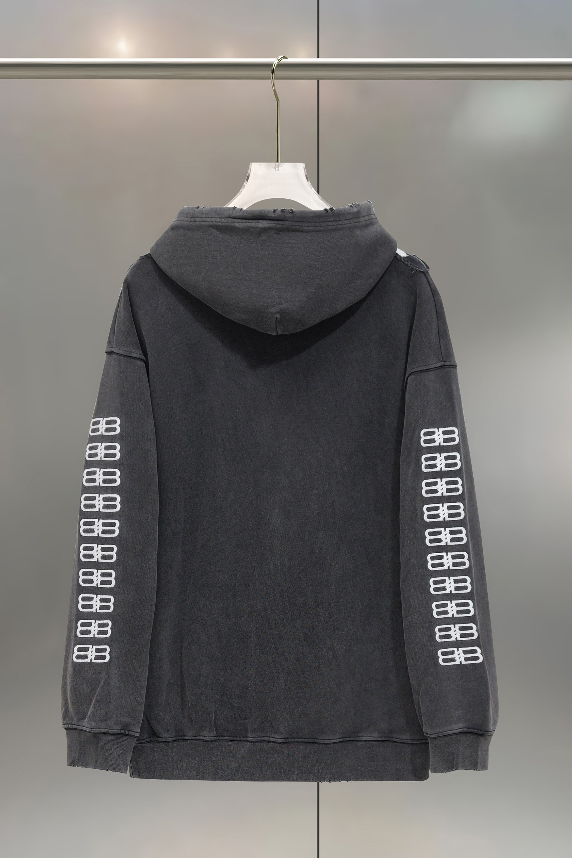 Balenciaga 발렌시아가 자물쇠 자수 워싱 후드티 의류