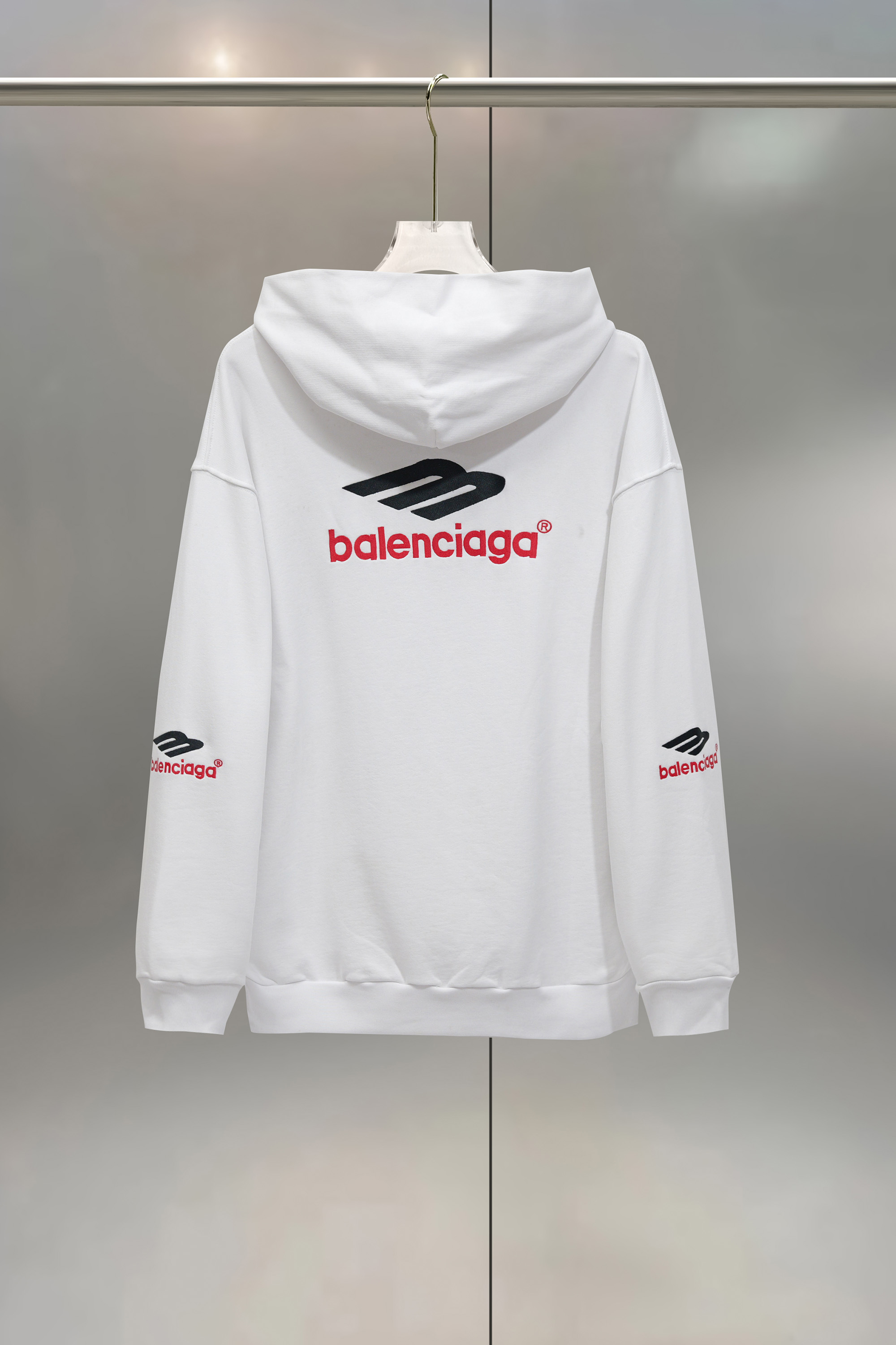Balenciaga 발렌시아가 3B 로고 자수 워싱 후드티 의류