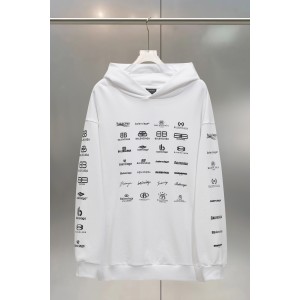 Balenciaga 발렌시아가 로고 콜라주 후드티 의류