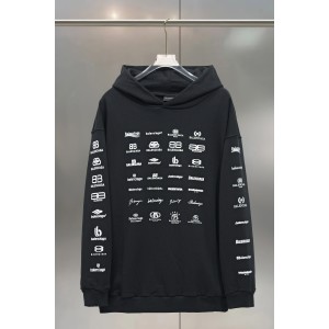Balenciaga 발렌시아가 로고 콜라주 후드티 의류