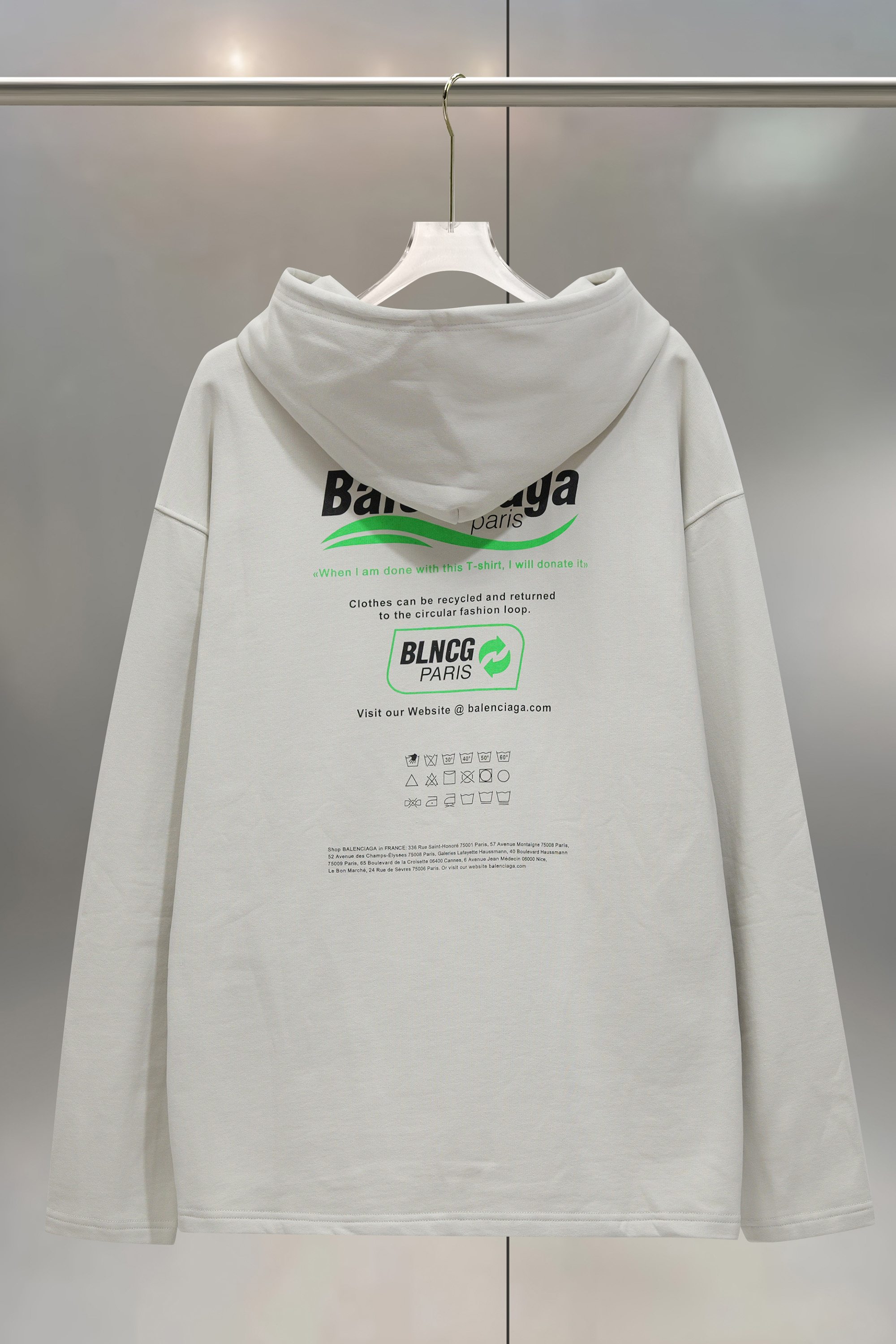 Balenciaga 발렌시아가 친환경  후드티 의류