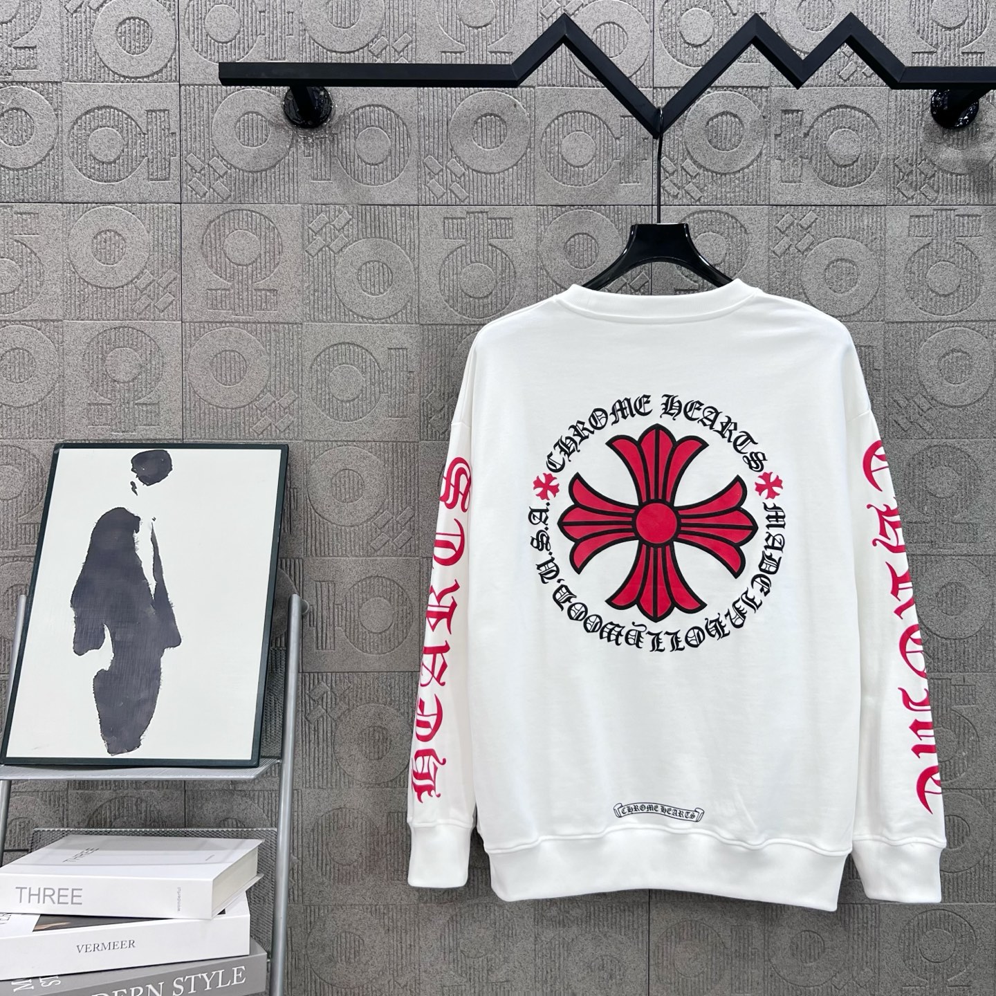 Chrome Hearts CH 크롬하츠 로고 & 십자가 프린팅 맨투맨 티셔츠 의류