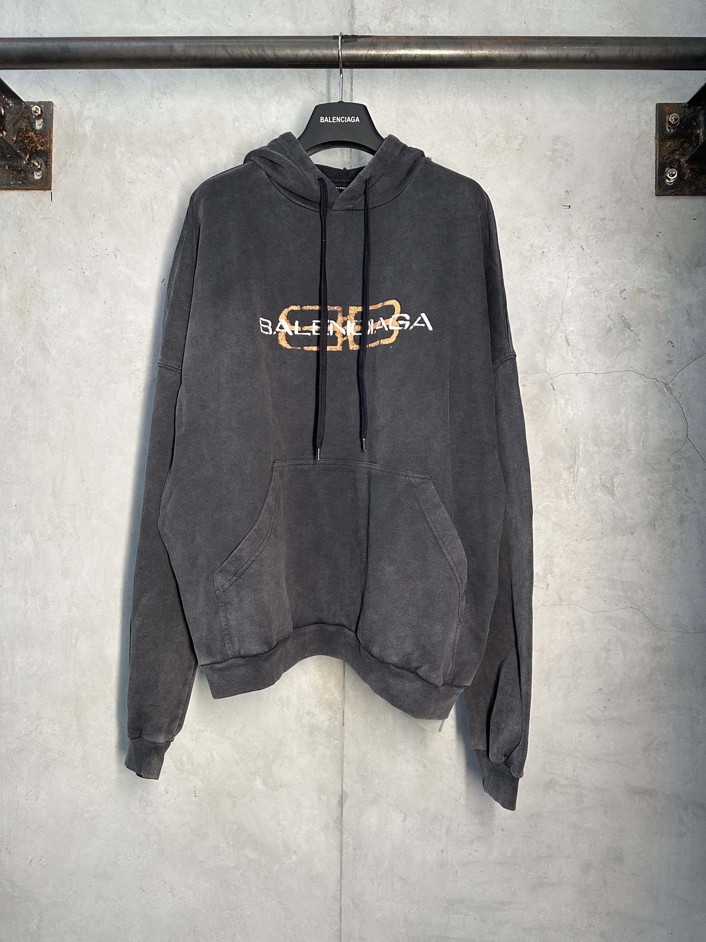 Balenciaga 발렌시아가 더블 B 로고 후드티 스웨트셔츠 의류