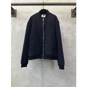 MIUMIU 미우미우 지퍼 여밈 울 블렌드 자켓 재킷 의류