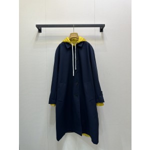 miumiu 미우미우 배색 후드 버튼 더블페이스 코트 의류