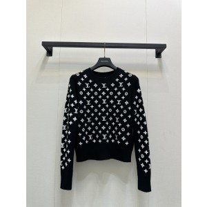 Louis Vuitton LV 루이비통 3D 엠보 로고 자수 캐시미어 니트 의류