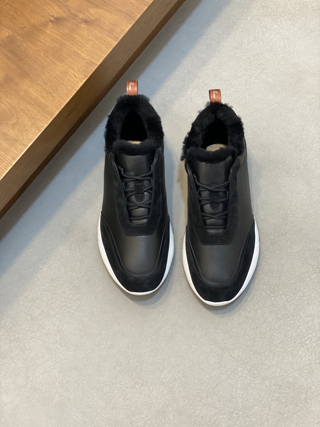 Loro Piana 로로피아나 Weekend Walk 남성 울 방한 스니커즈 신발