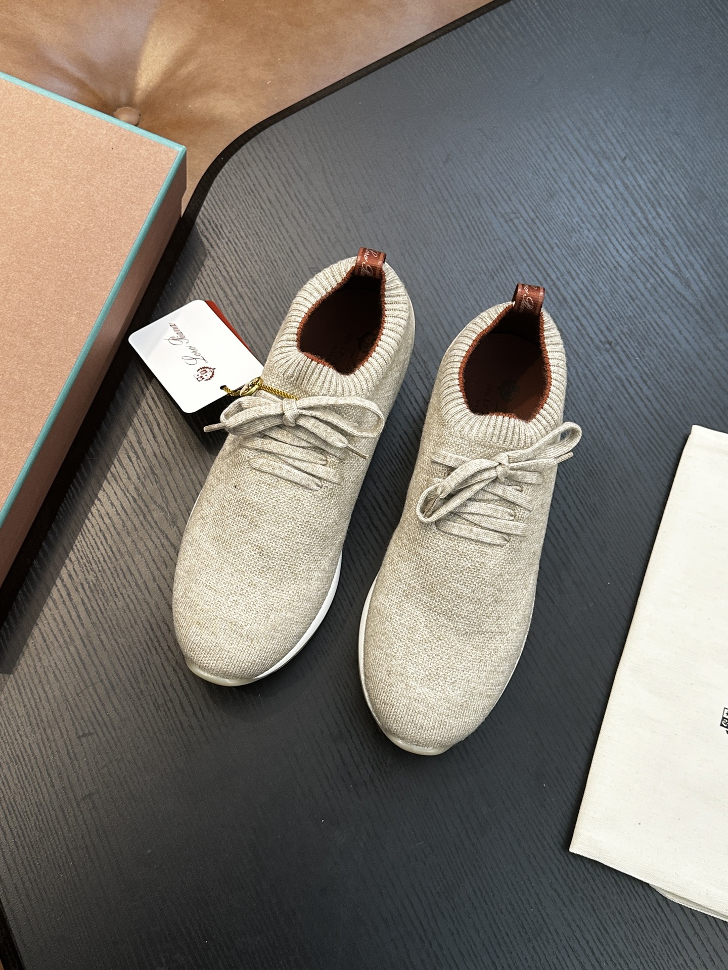 Loro Piana LP 로로피아나 남성 니트 스니커즈 신발