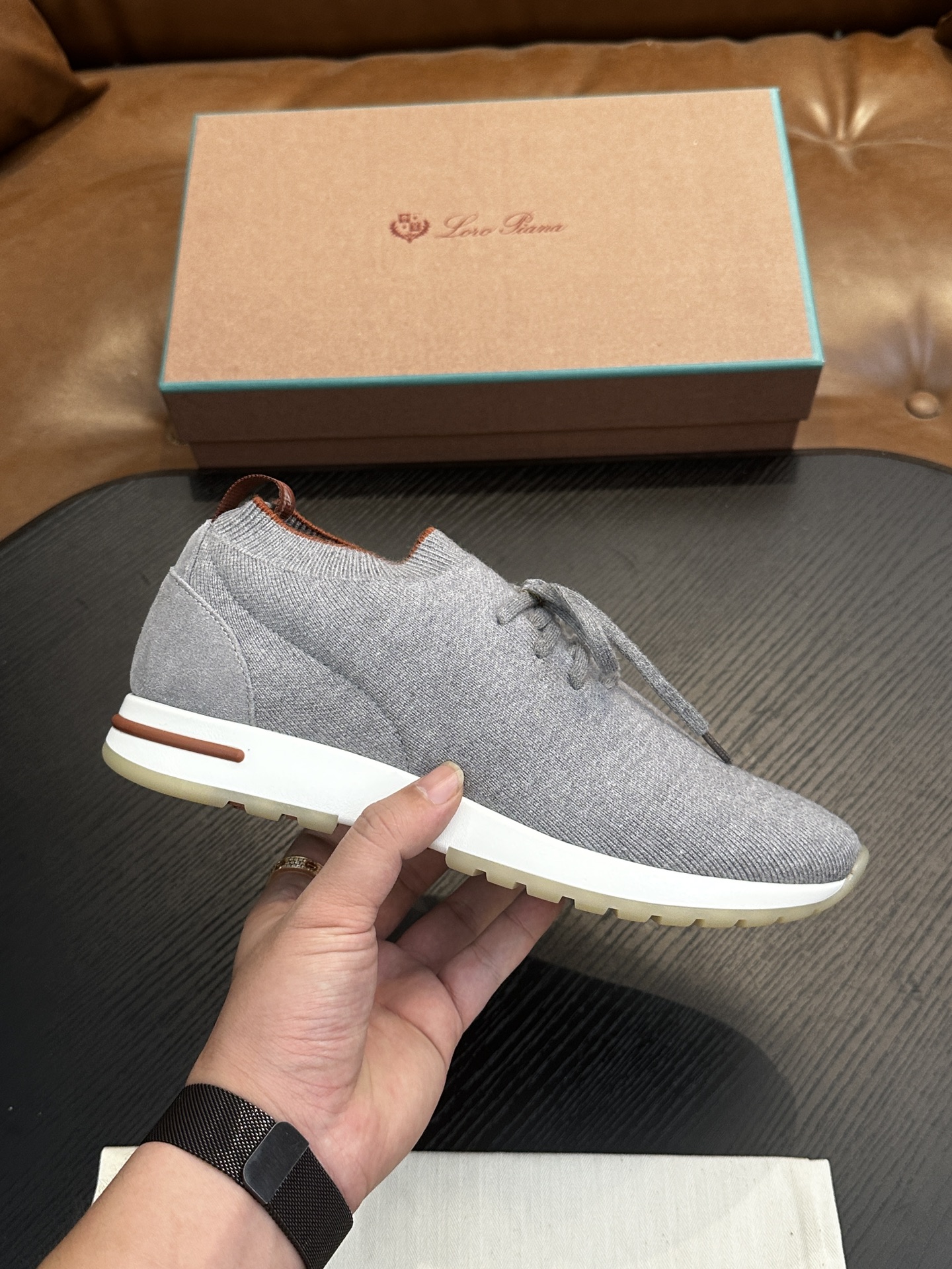 Loro Piana LP 로로피아나 남성 니트 스니커즈 신발
