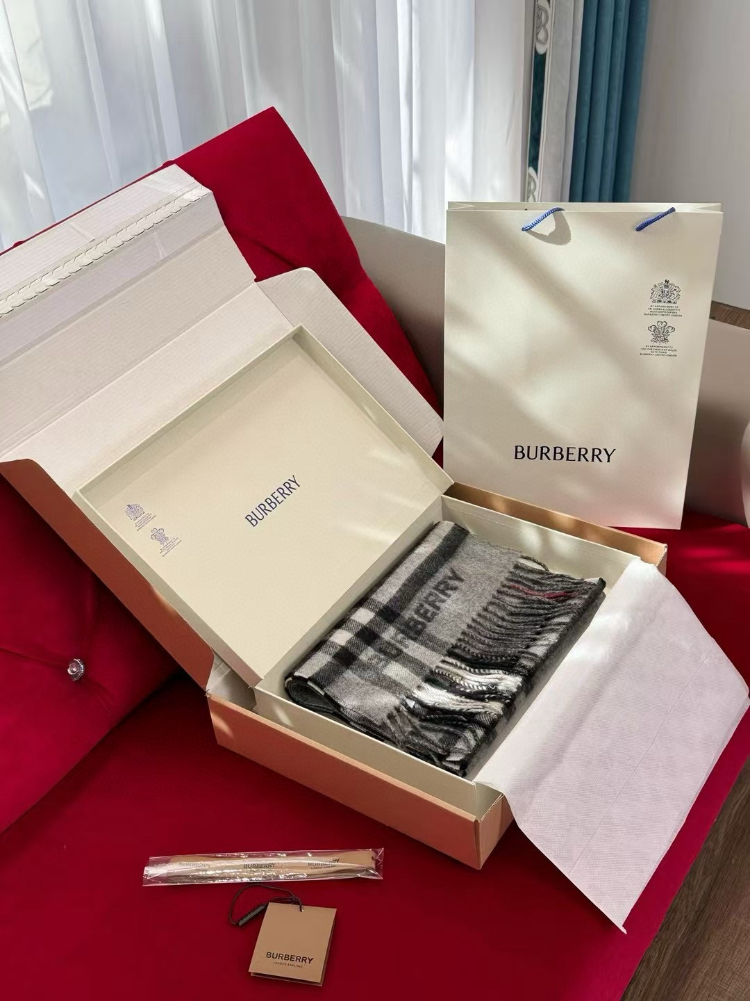 Burberry 버버리 체크 캐시미어 머플러 목도리