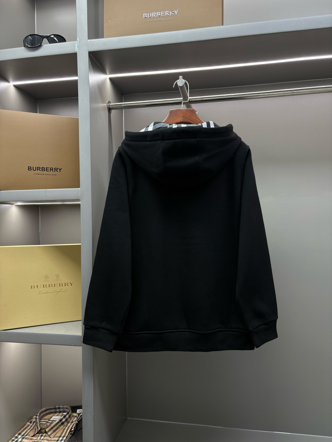 Burberry BBR 버버리 체크 후드 집업 자켓 의류