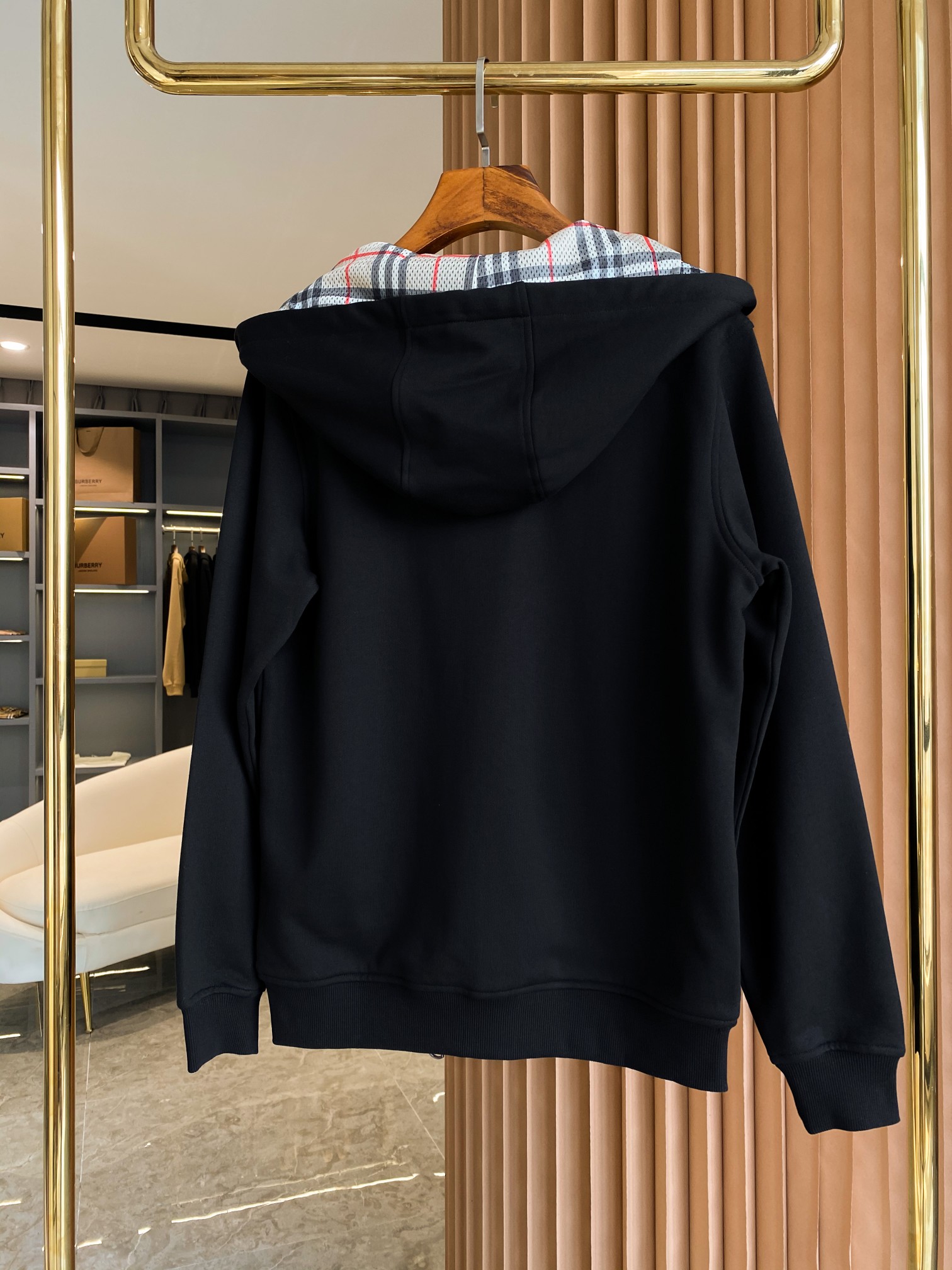 Burberry BBR 버버리 마이크로 로고 장식 코튼 후드 집업 자켓 재킷 의류