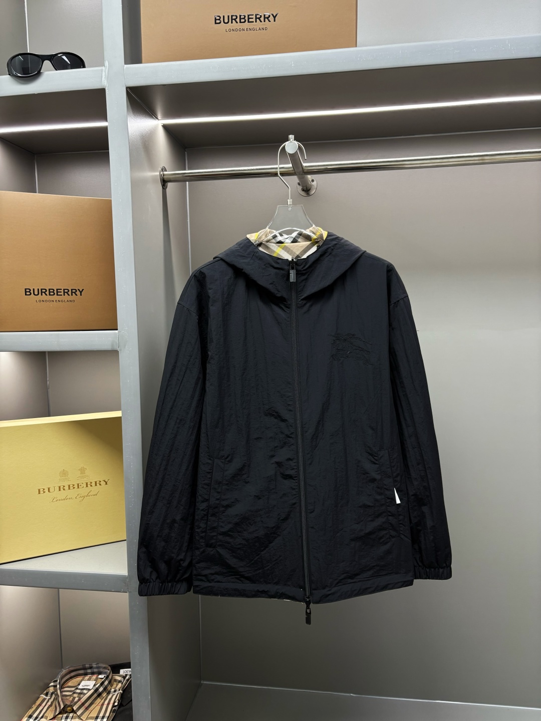 Burberry 버버리 체크·말 로고 양면 자켓 재킷 의류