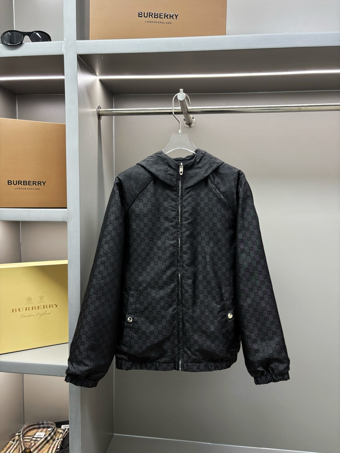 GUCCI 구찌 더블G 자수 로고 양면 후드 집업 자켓 재킷 의류