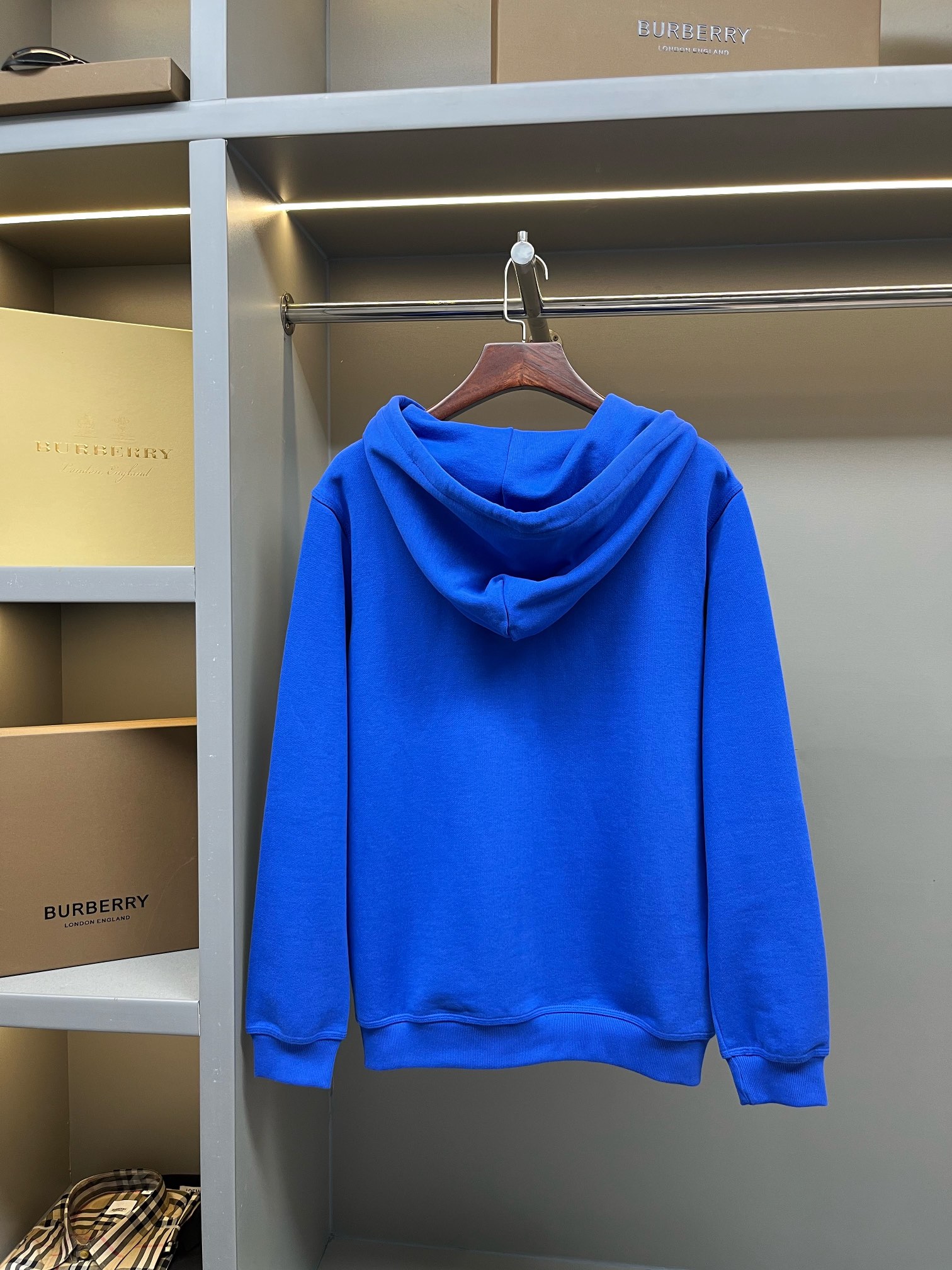 Burberry BBR 버버리 기수 자수 코튼 지퍼 후드 집업 자켓 재킷 스웨트셔츠 의류