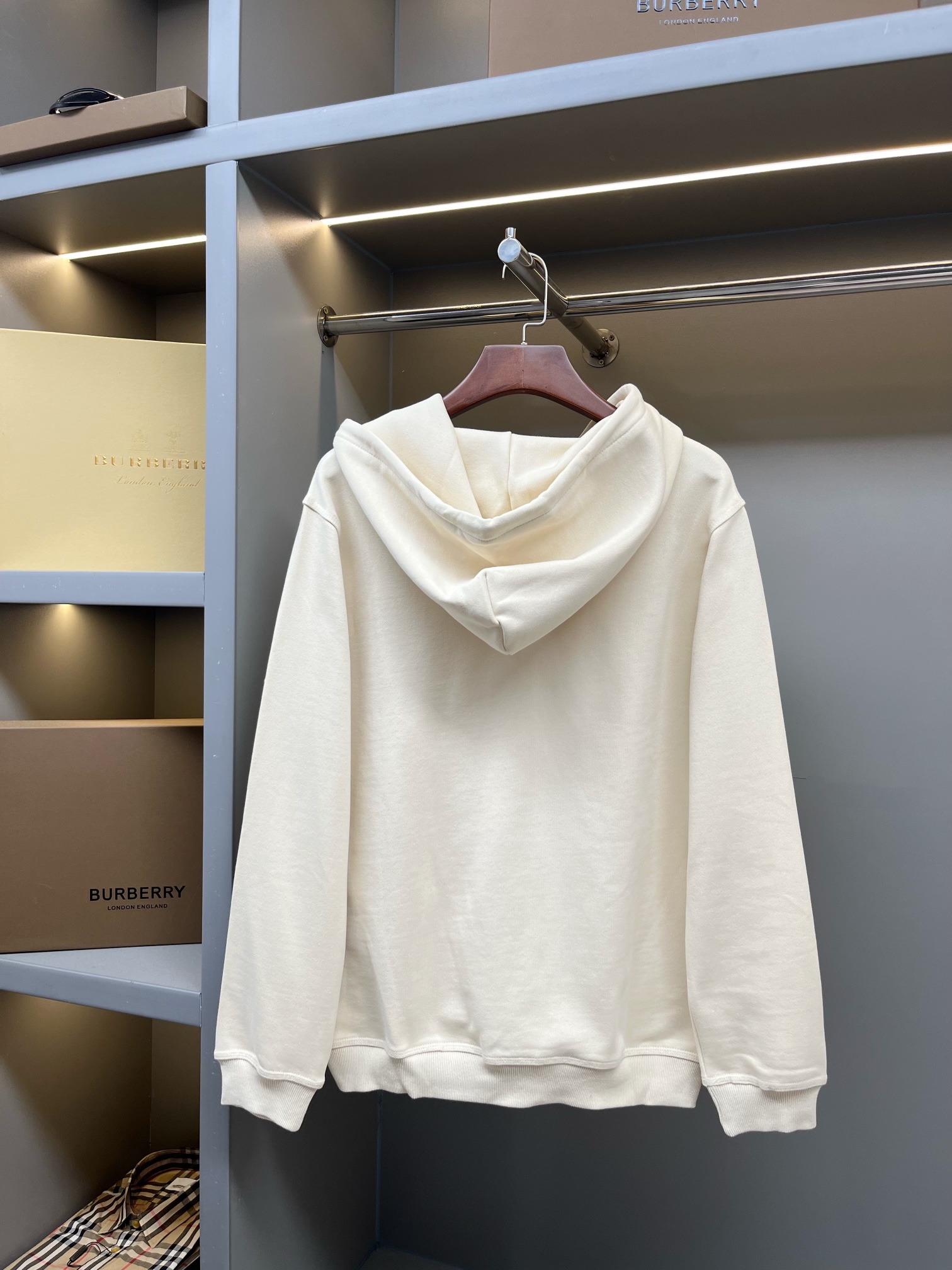 Burberry BBR 버버리 기수 자수 코튼 지퍼 후드 집업 자켓 재킷 스웨트셔츠 의류