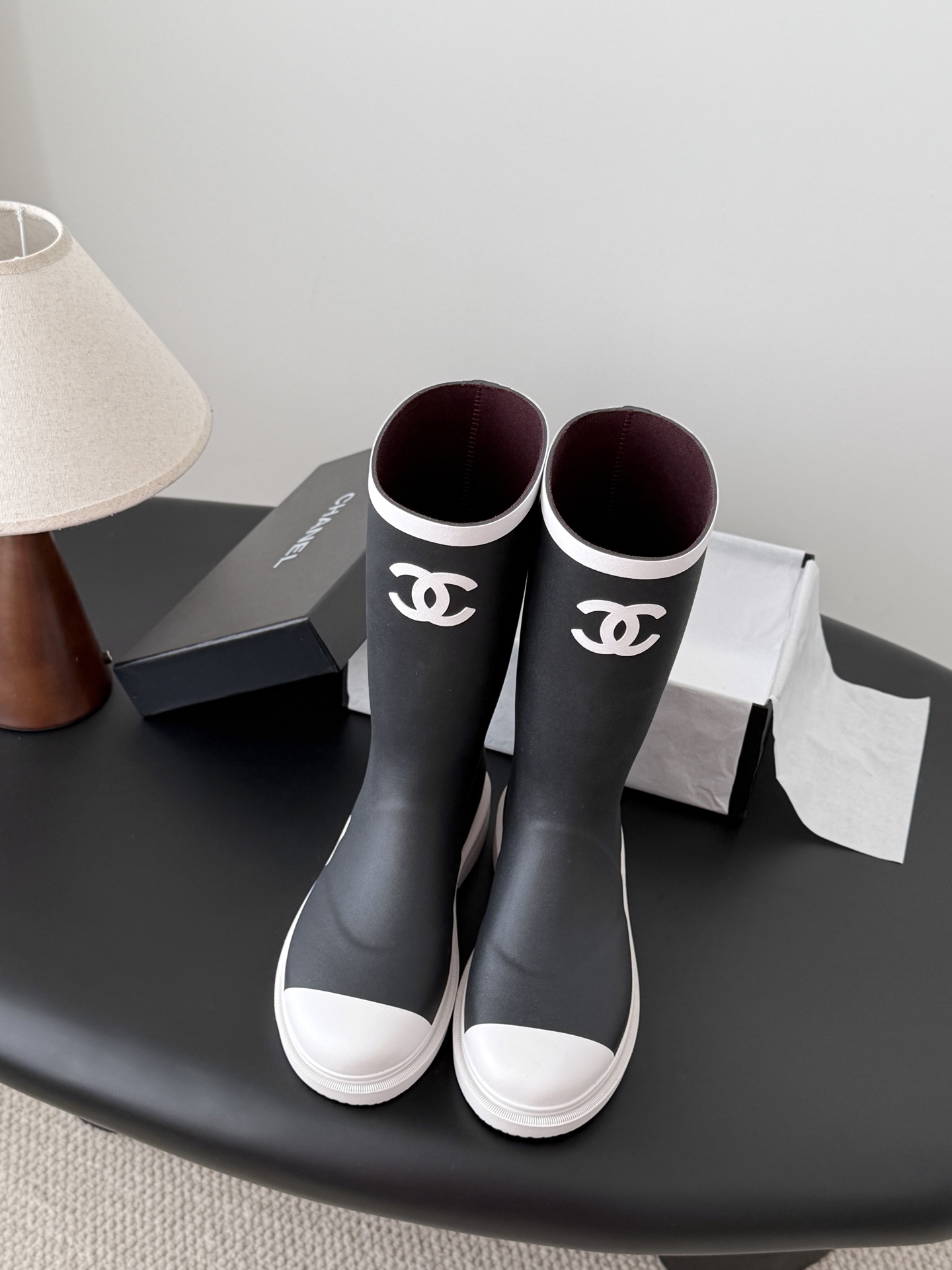 Chanel 샤넬 무봉제 레인부츠 신발