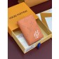 LV 루이비통 M26839 실크 프린트 오렌지 포켓 카드 지갑 월렛