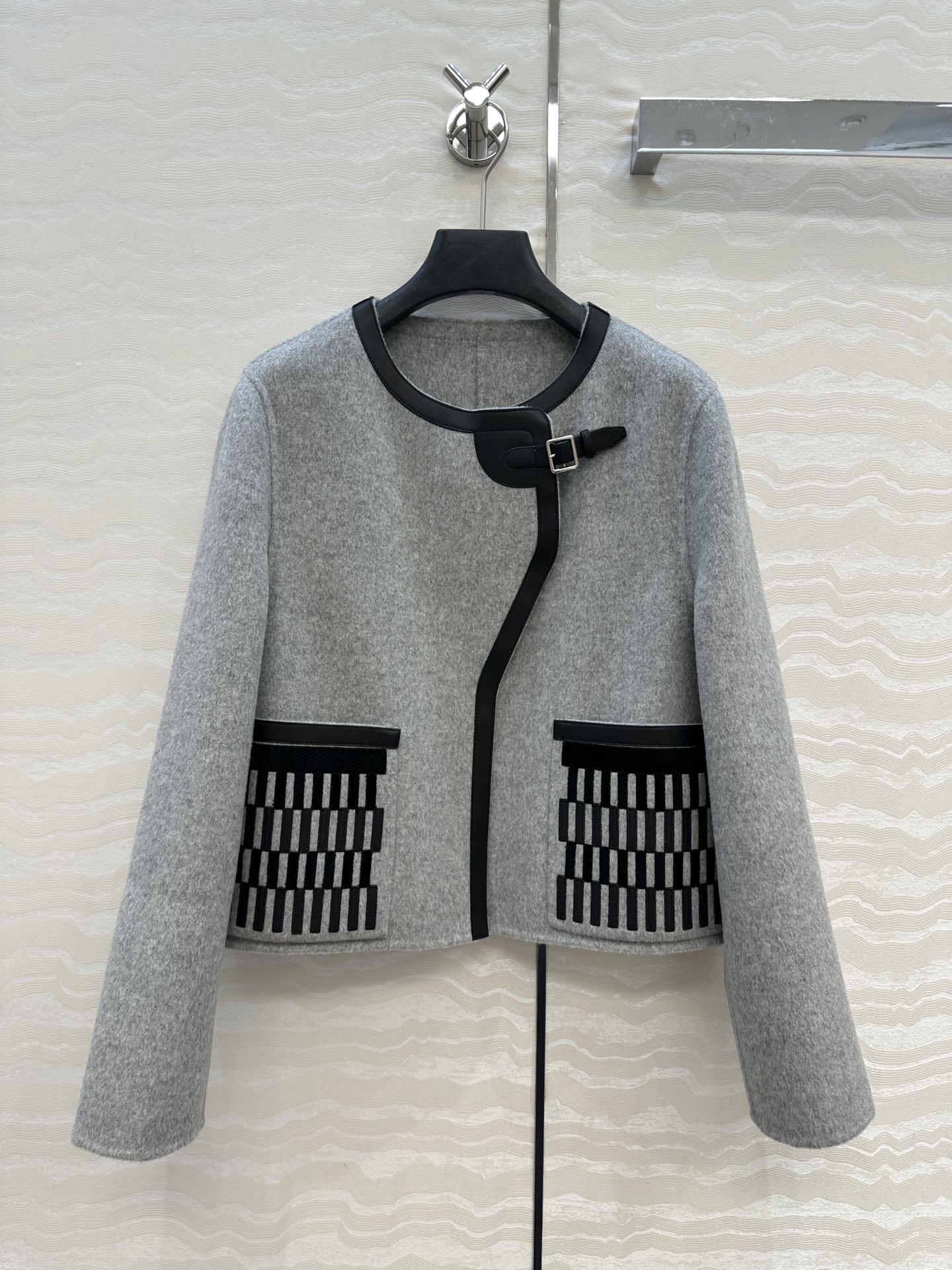 Hermes 에르메스 레더 파이핑 포인트 자켓 재킷 의류