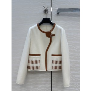 Hermes 에르메스 레더 파이핑 포인트 자켓 재킷 의류