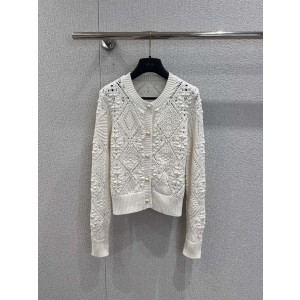 Dior CD 디올 자카드 펀칭 니트 가디건 의류