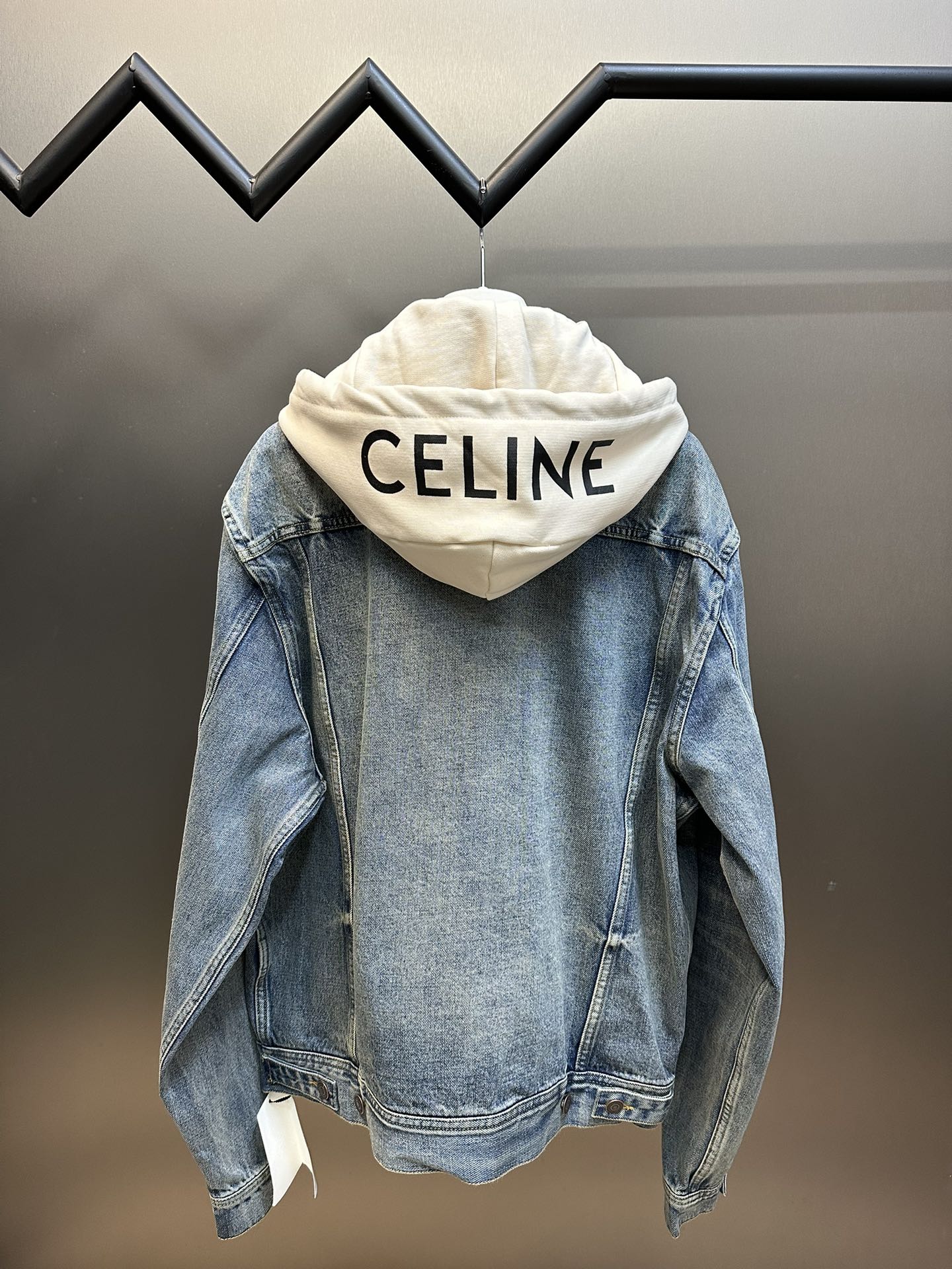 Celine 셀린느 알파벳 프린트 후드 데님 재킷 자켓 의류