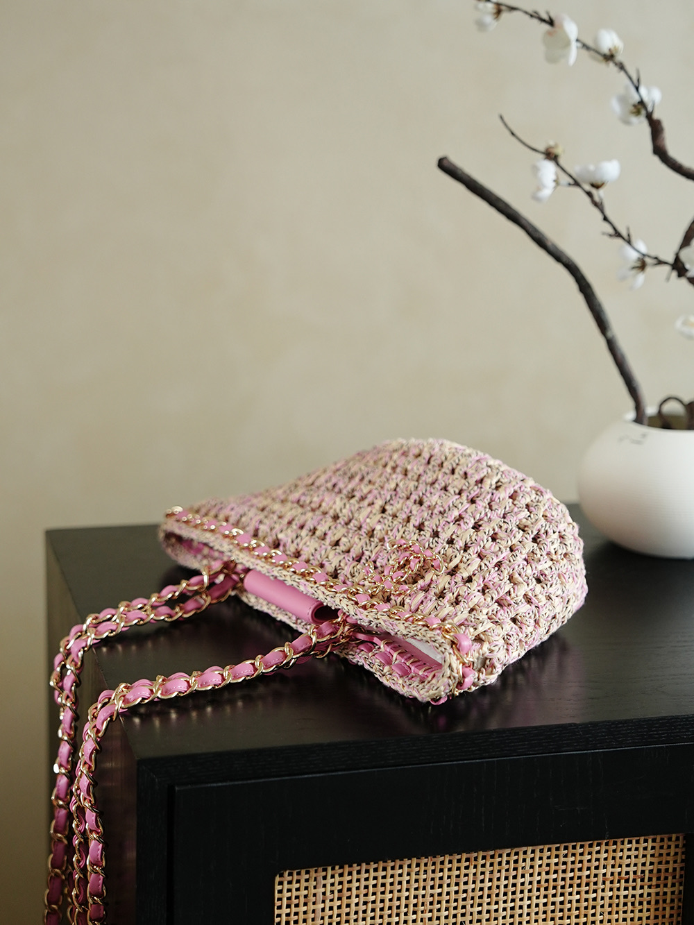 Chanel샤넬 22P 바스켓 라피아백 숄더백 가방