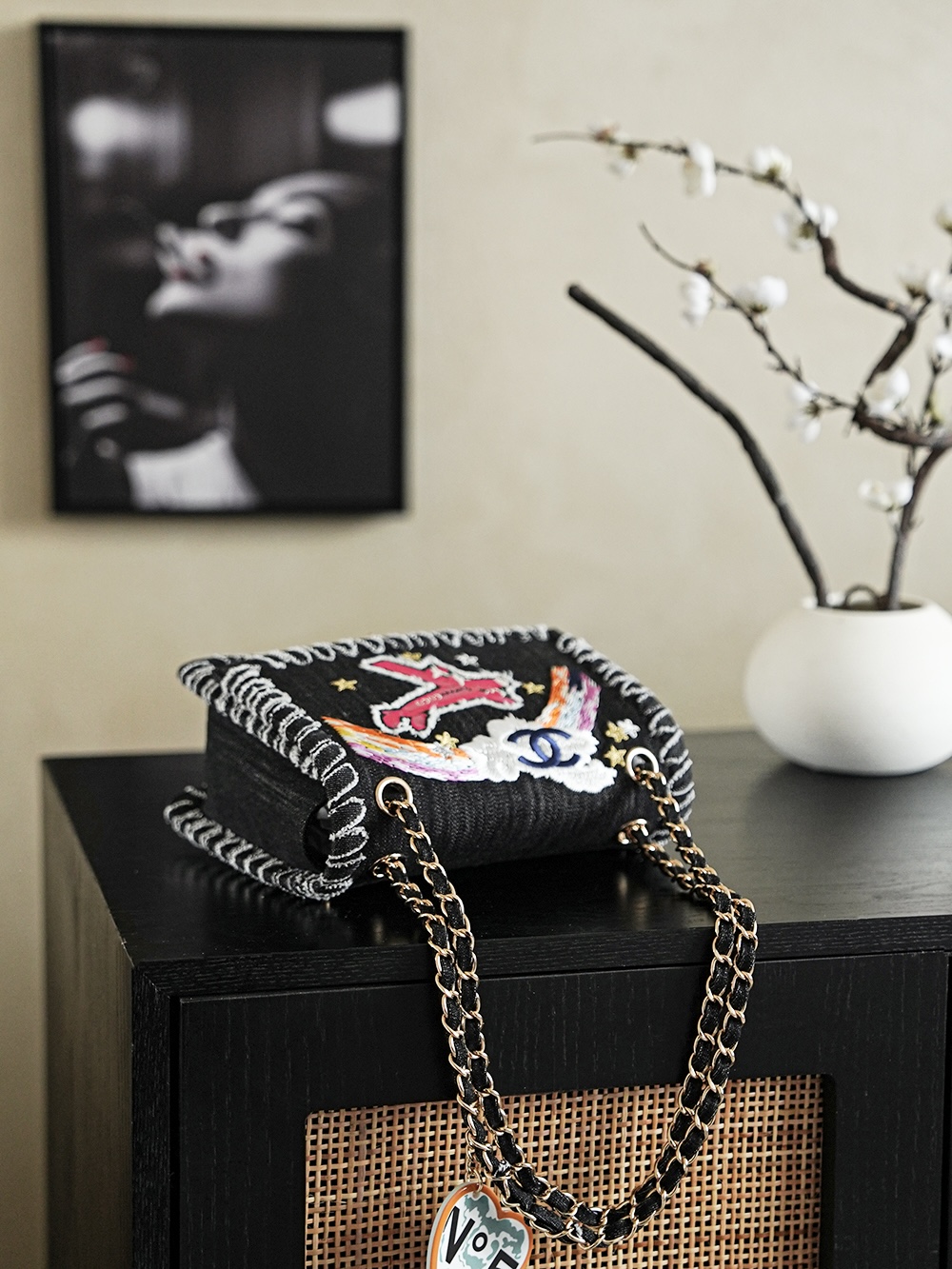 Chanel 샤넬 빈티지 데님 플랩백 숄더백 가방