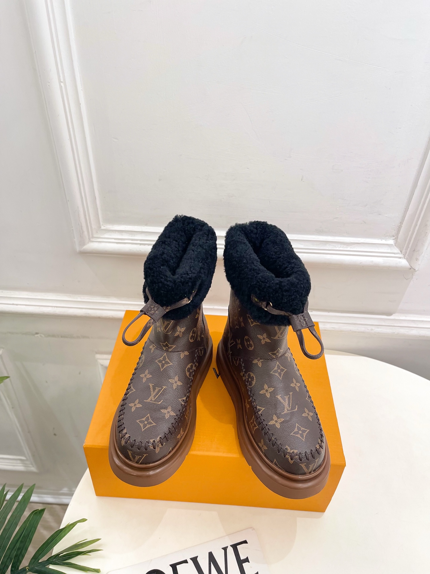 LV 루이비통 Ski 시리즈 CORTINA 앵클 부츠 신발