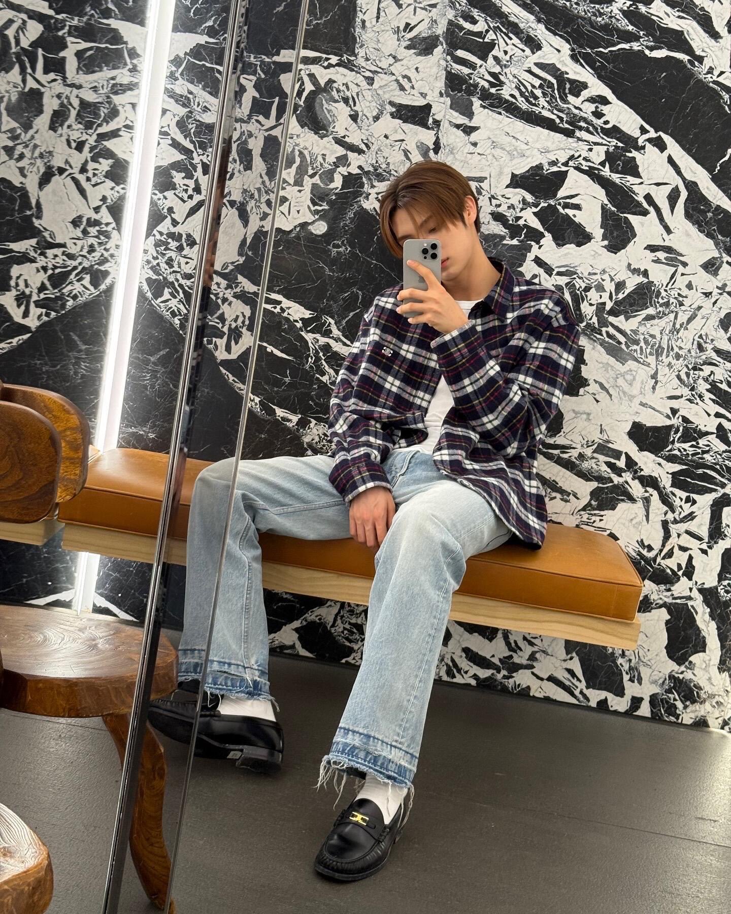 Celine 셀린느 로고 체크 셔츠 의류