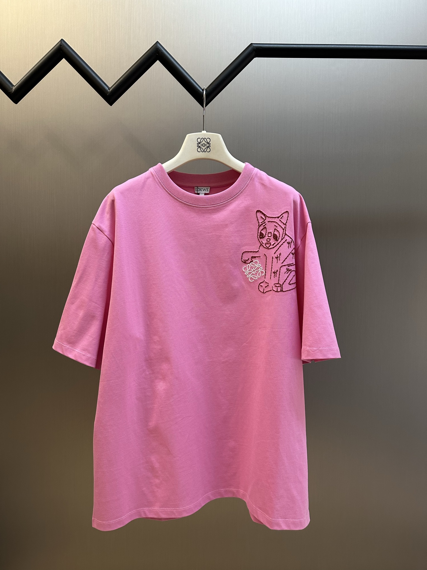 Loewe 로에베 럭키 캣 자수 루즈핏 반팔 티셔츠 의류