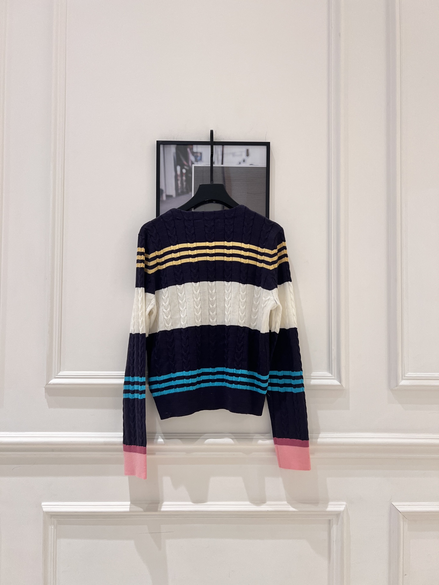 Chanel 샤넬 빈티지 라인 배색 스트라이프 니트 가디건 의류