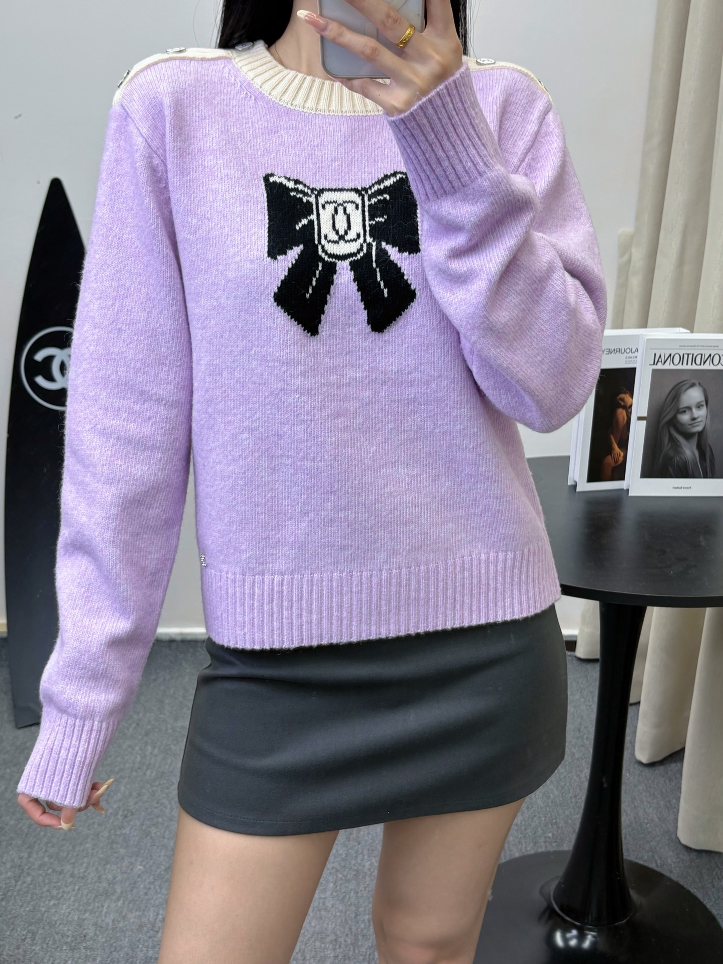 Chanel 샤넬 라운드 넥 니트 의류