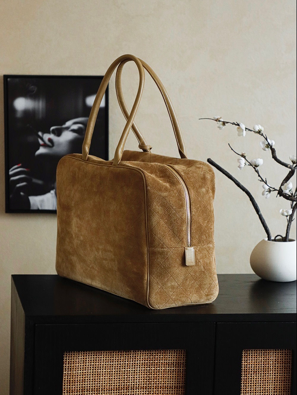 Chnael 샤넬 스웨이드 보스턴백 가방