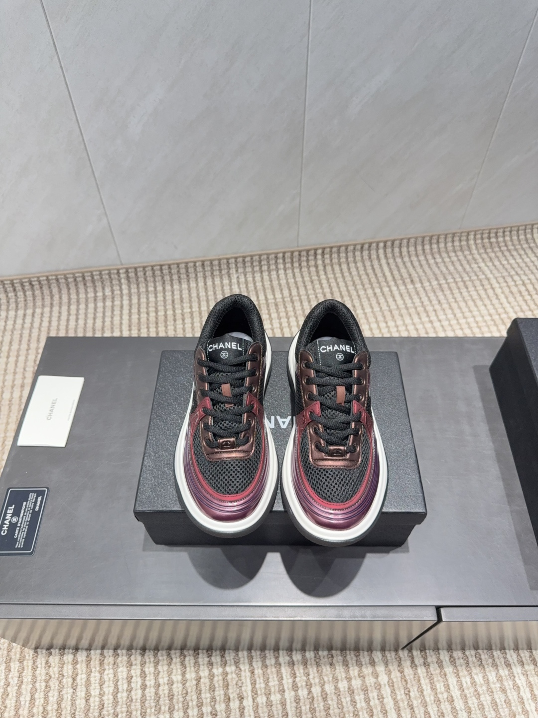 Chanel 샤넬 컬러배색 플랫폼 스니커즈 신발