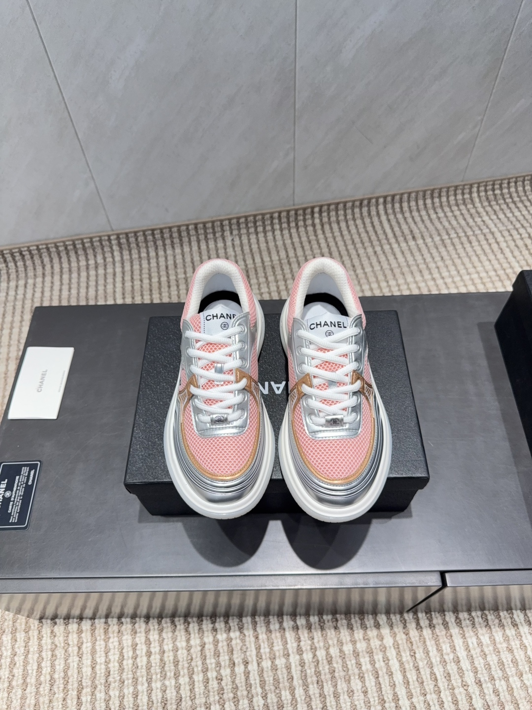 Chanel 샤넬 컬러배색 플랫폼 스니커즈 신발