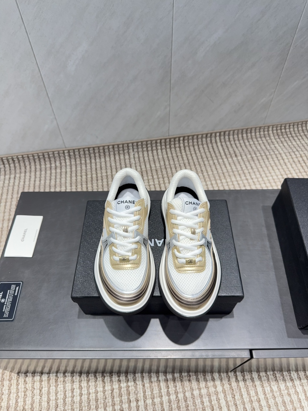 Chanel 샤넬 컬러배색 플랫폼 스니커즈 신발