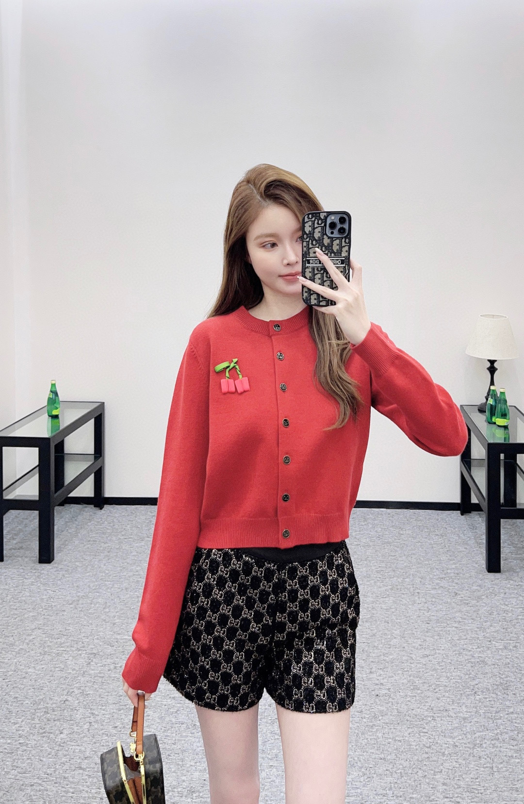 Valentino 발렌티노 입체 체리 니트 가디건 의류