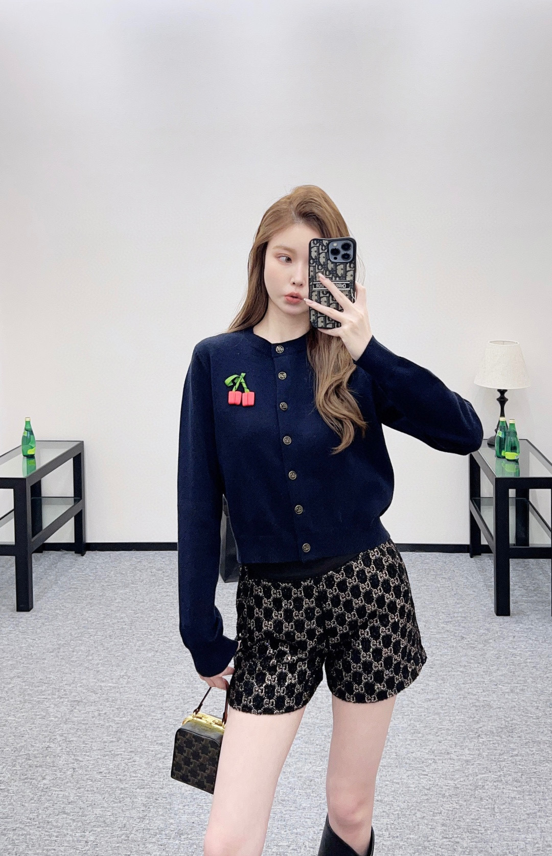 Valentino 발렌티노 입체 체리 니트 가디건 의류