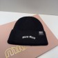미우미우 miumiu 로고 니트 비니 모자
