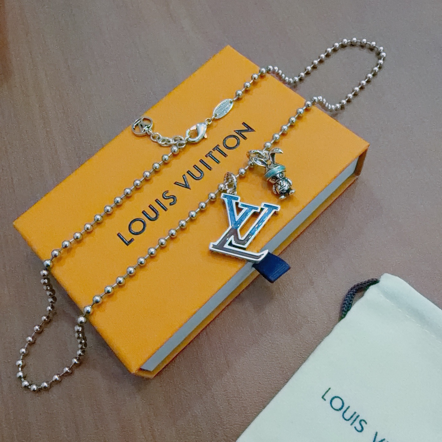 Louis Vuitton LV · 루이비통 빈티지 펑크 실버 체인 목걸이 악세사리
