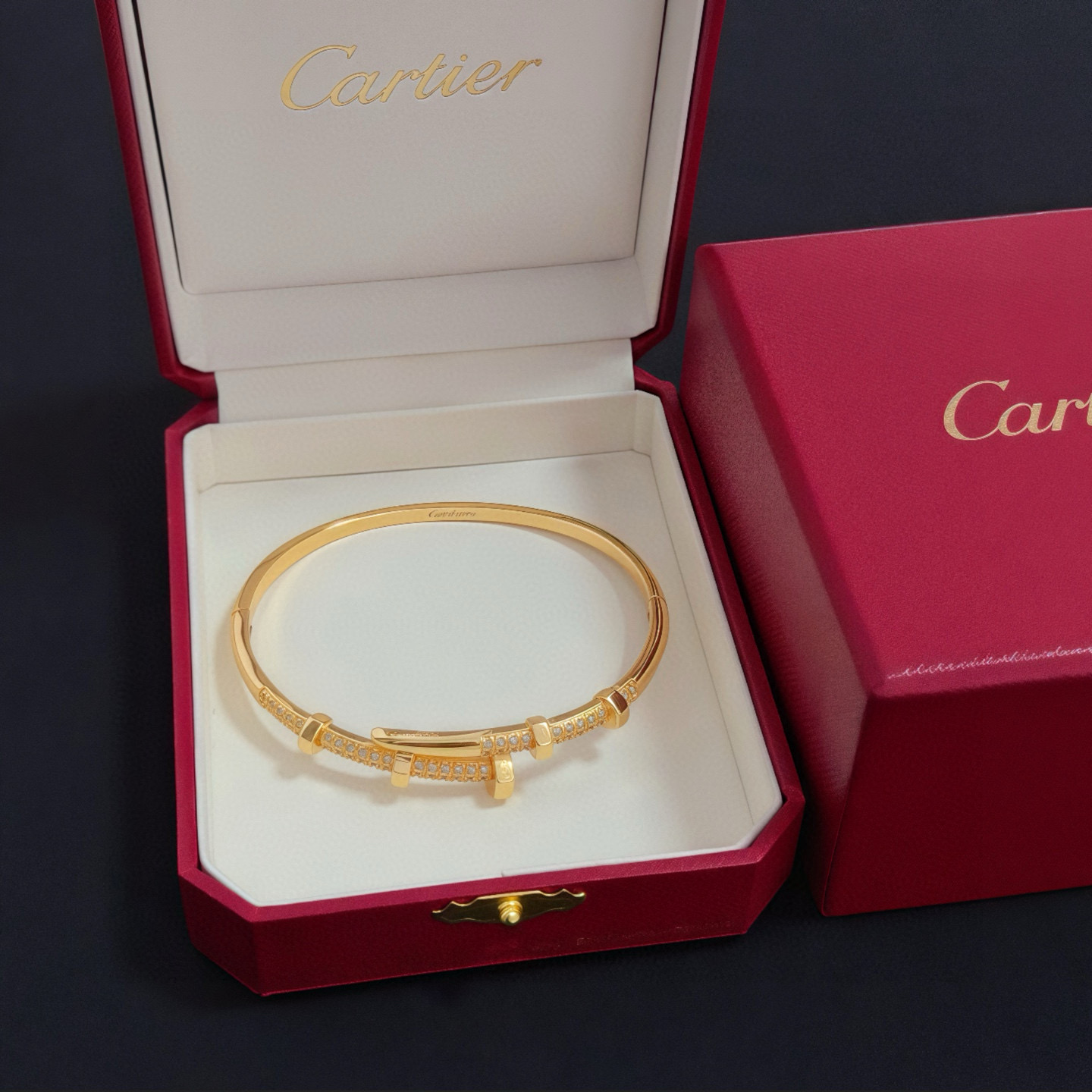Cartier 까르띠에 저스트 앵 끌루(못) 다이아 뱅글 팔찌 악세사리