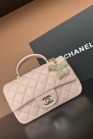 샤넬(CHANEL) 25K 버터플라이 다이아몬드 핸들 CF 미니 토트백 숄더백 가방
