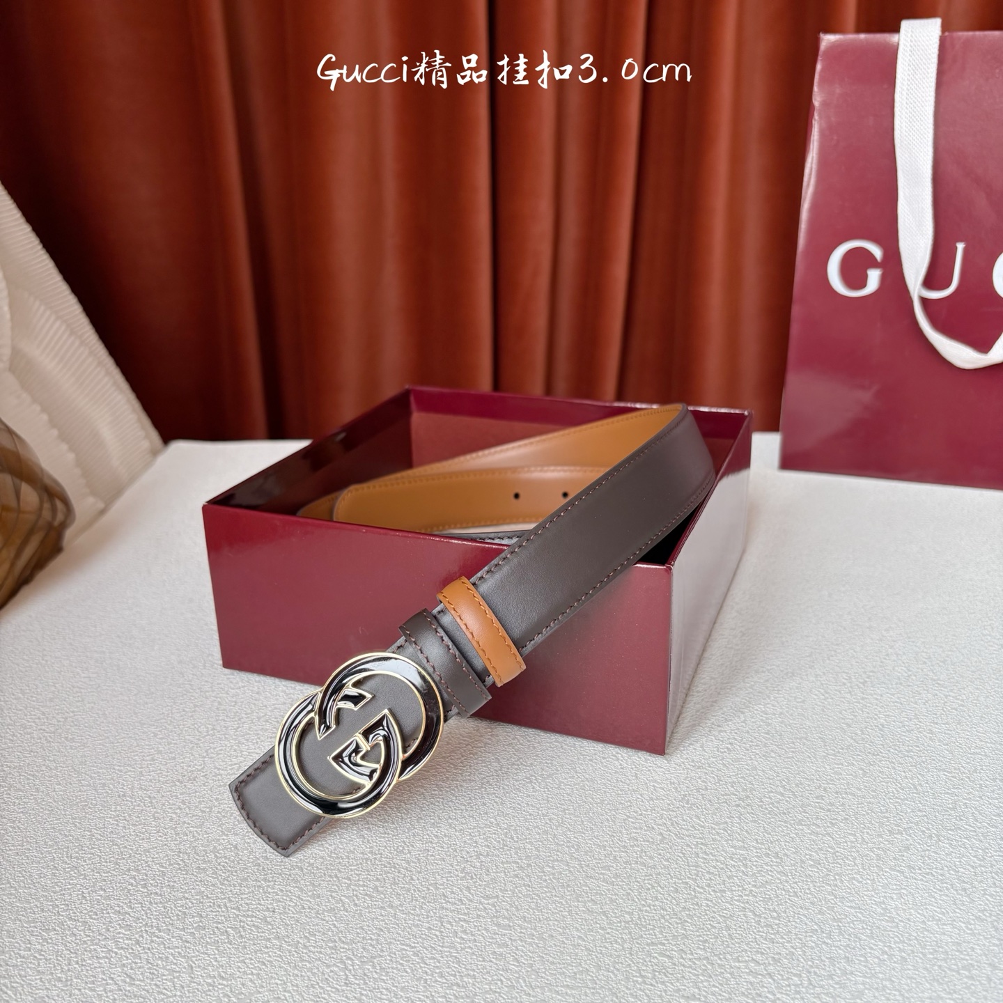 구찌(GUCCI) 양면 가죽 벨트